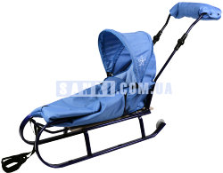 Санки коляска BABY PRESTIGE синий